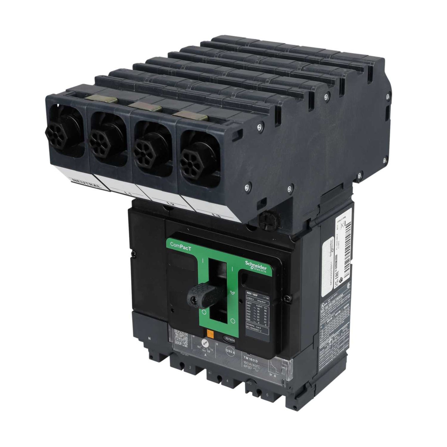 Schneider Merlin Powerpact4 160A Four Pole 36kA NSX Mccb