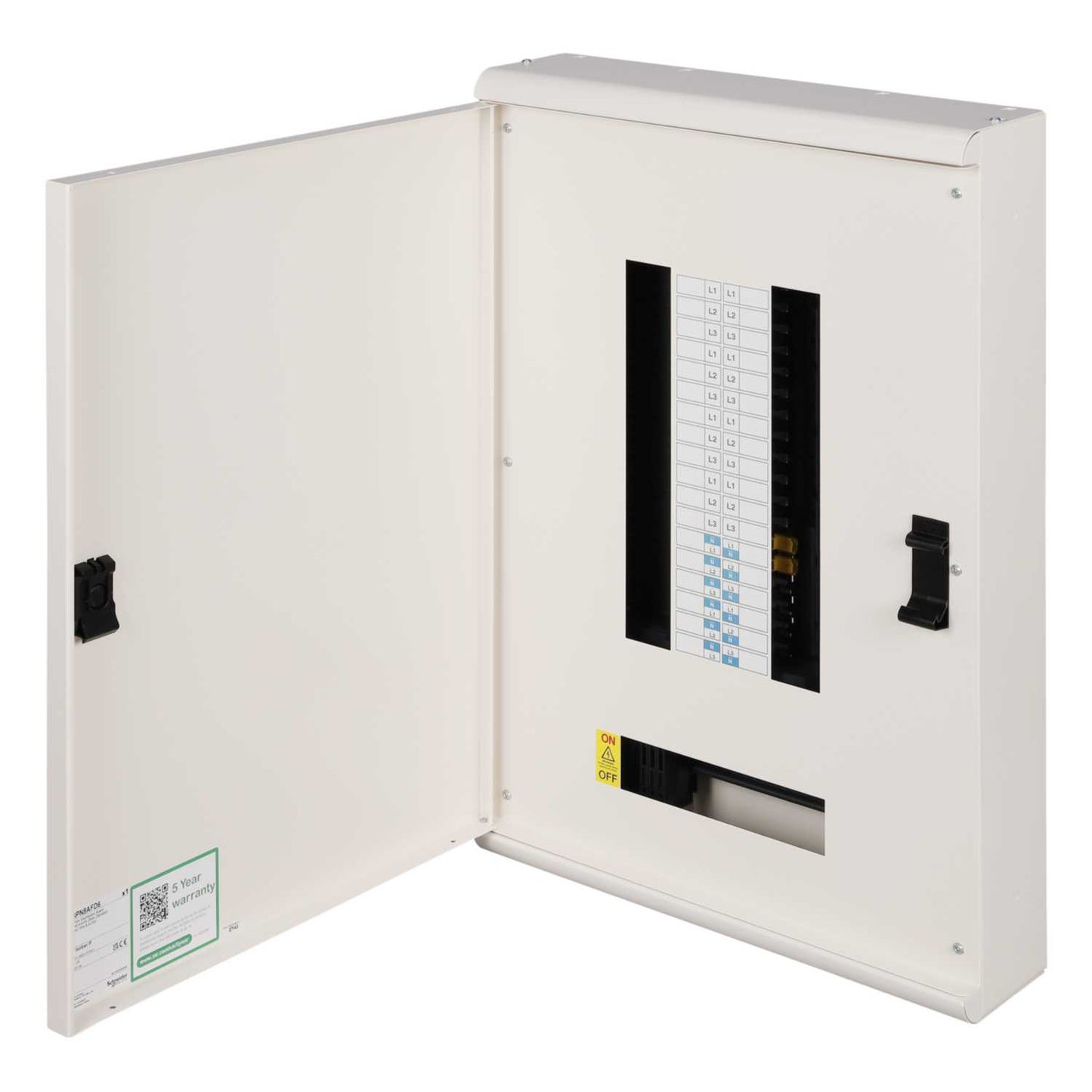 Schneider Merlin Acti9 Isobar P 8 Way 250A TP+N Type B Hybrid Metal Clad Distribution Board with 6 x Afdd Ways