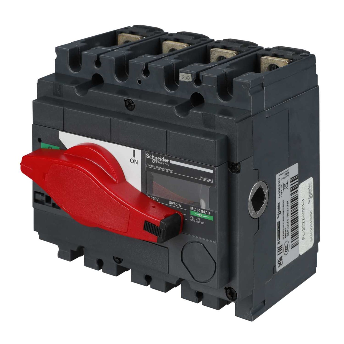 Schneider Merlin Acti9 Isobar 250A Four Pole Switch Disconnector for A9 Split Meter Board