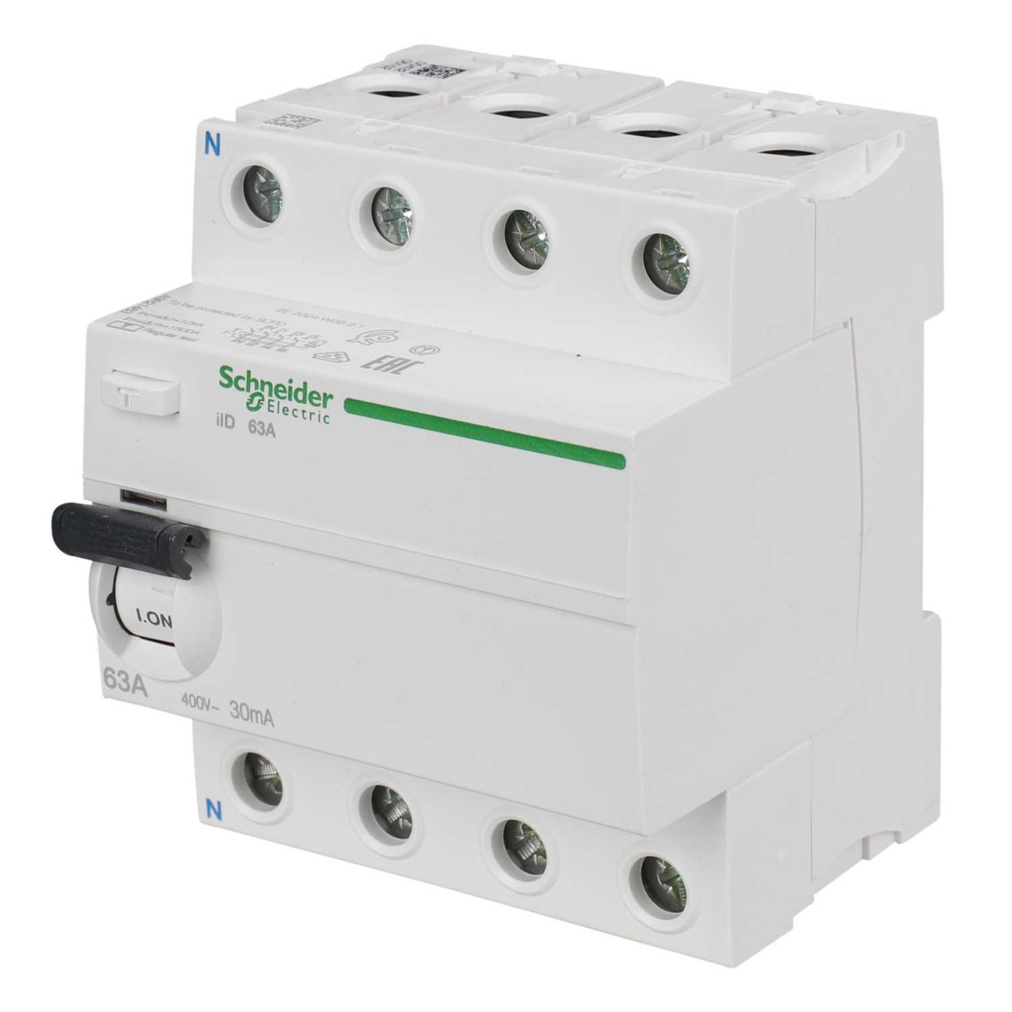 Schneider Square D IKQ 63A 4 Pole 30mA Type A RCD