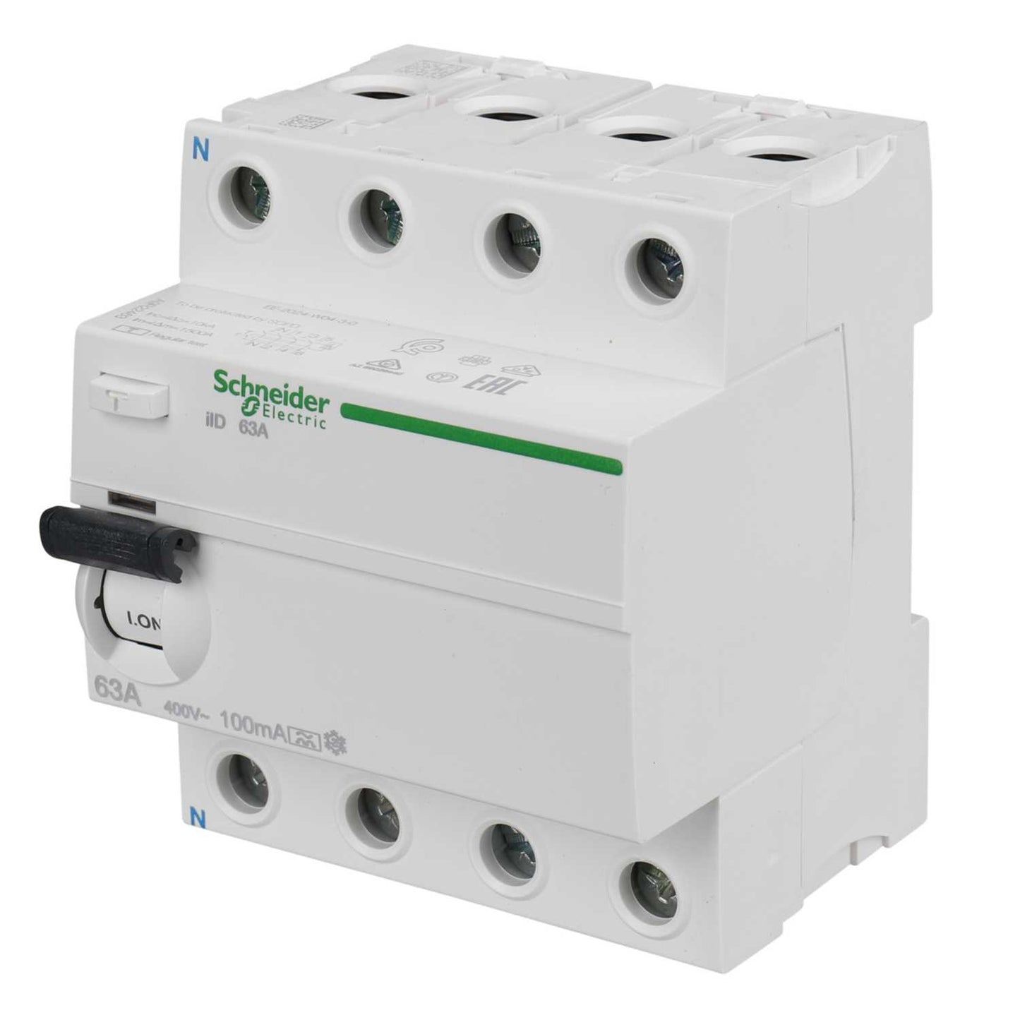 Schneider Square D IKQ 63A 4 Pole 100mA Type A RCD
