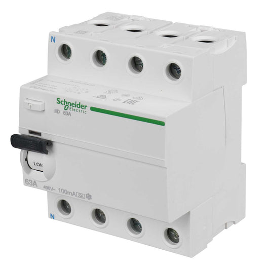 Schneider Square D IKQ 63A 4 Pole 100mA Type A RCD