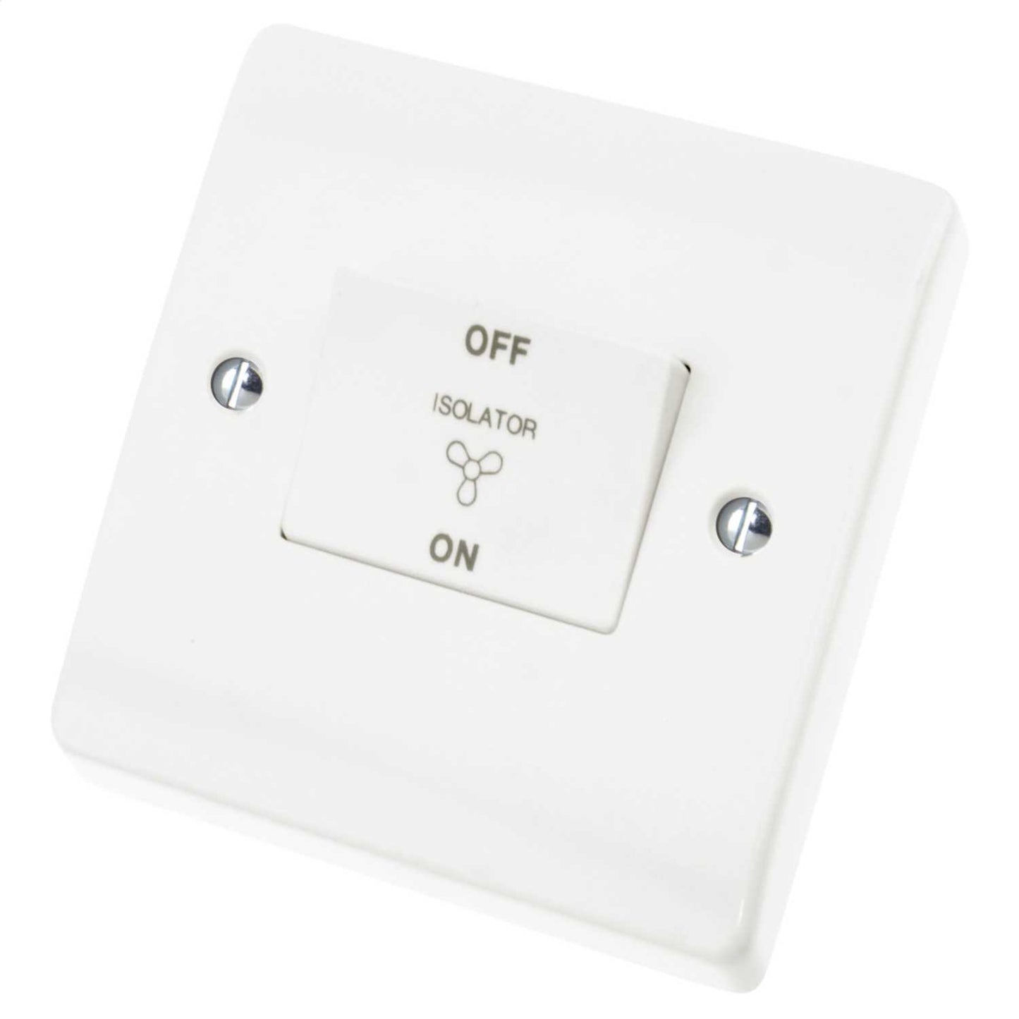 Scolmore Click Curva 10A Triple Pole Fan Isolator Switch White