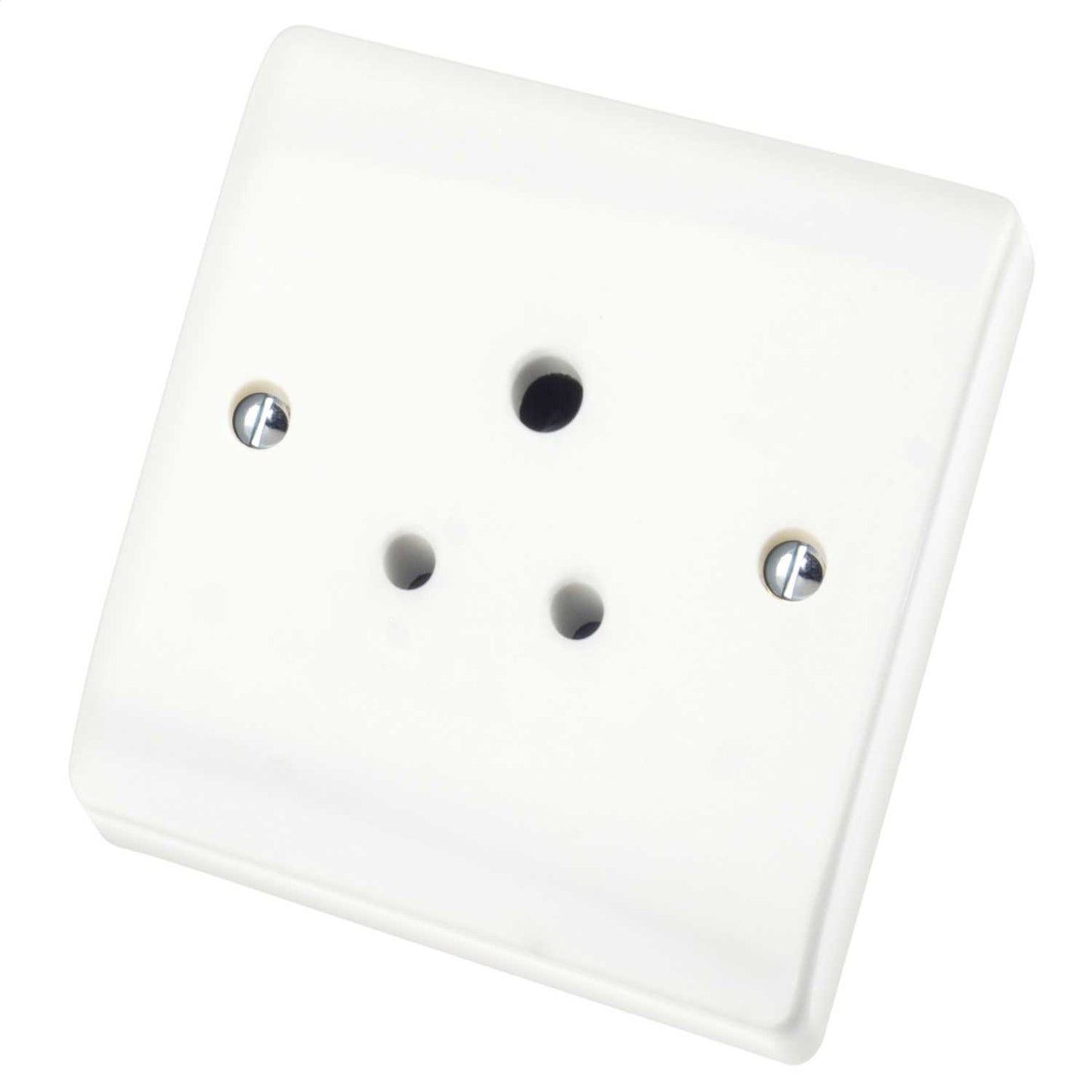 Scolmore Click Curva 5A 1 Gang Unswitched Socket White