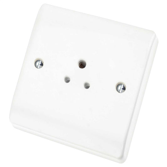 Scolmore Click Curva 2A 1 Gang Unswitched Socket White