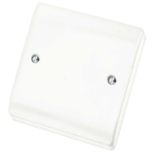 Scolmore Click Curva 1 Gang Blank Plate White