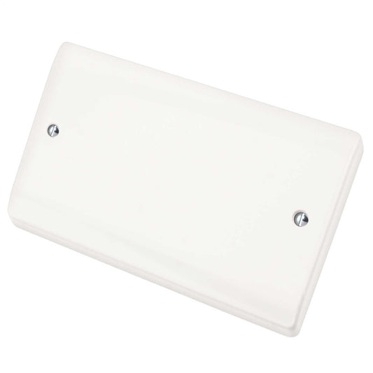 Scolmore Click Curva 2 Gang Blank Plate White