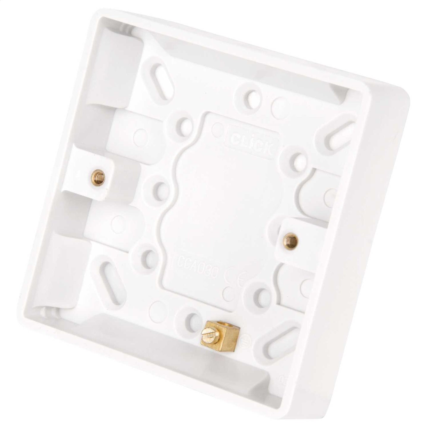 Scolmore Click Curva 1 Gang 16mm Pattress Back Box White