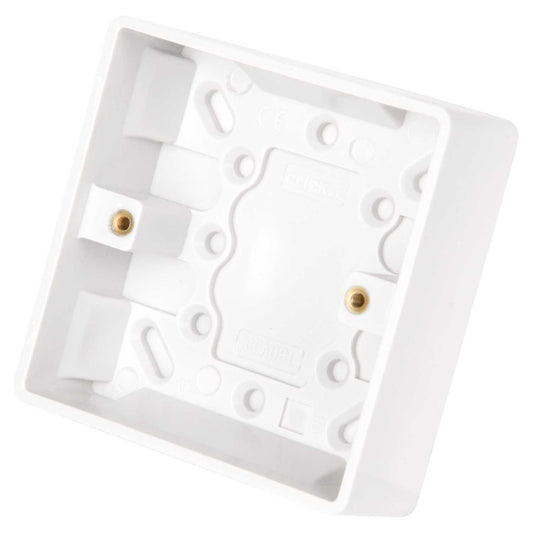 Scolmore Click Curva 1 Gang 25mm Pattress Back Box White