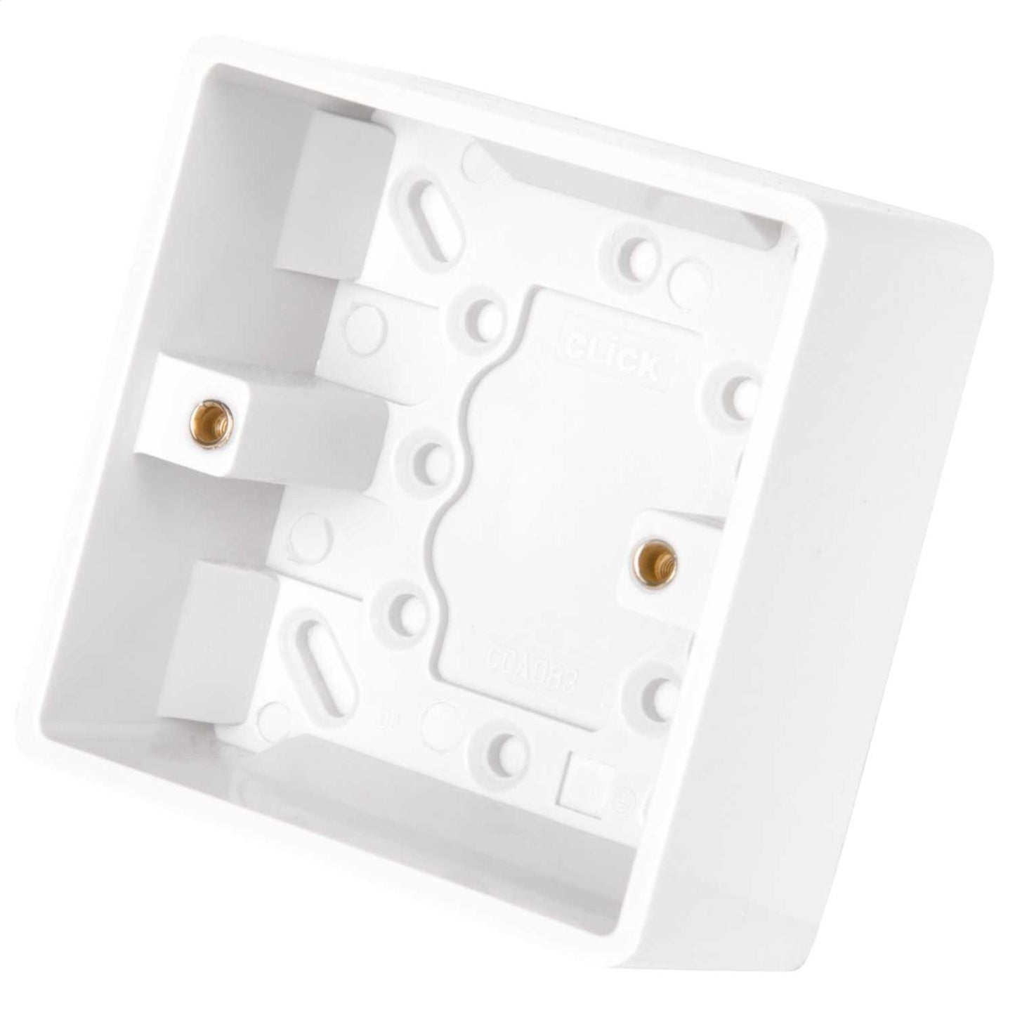 Scolmore Click Curva 1 Gang 35mm Pattress Back Box White