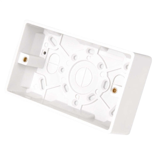 Scolmore Click Curva 2 Gang 35mm Pattress Back Box White