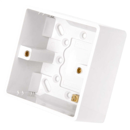 Scolmore Click Curva 1 Gang 47mm Pattress Back Box White