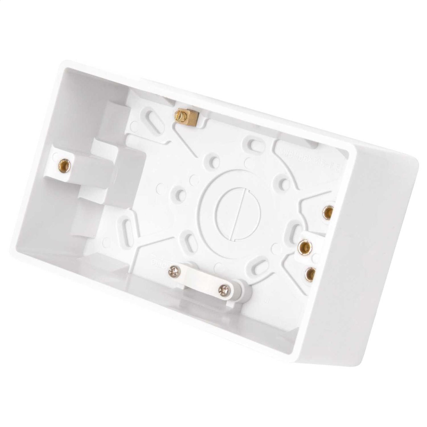 Scolmore Click Curva 2 Gang 47mm Pattress Back Box White