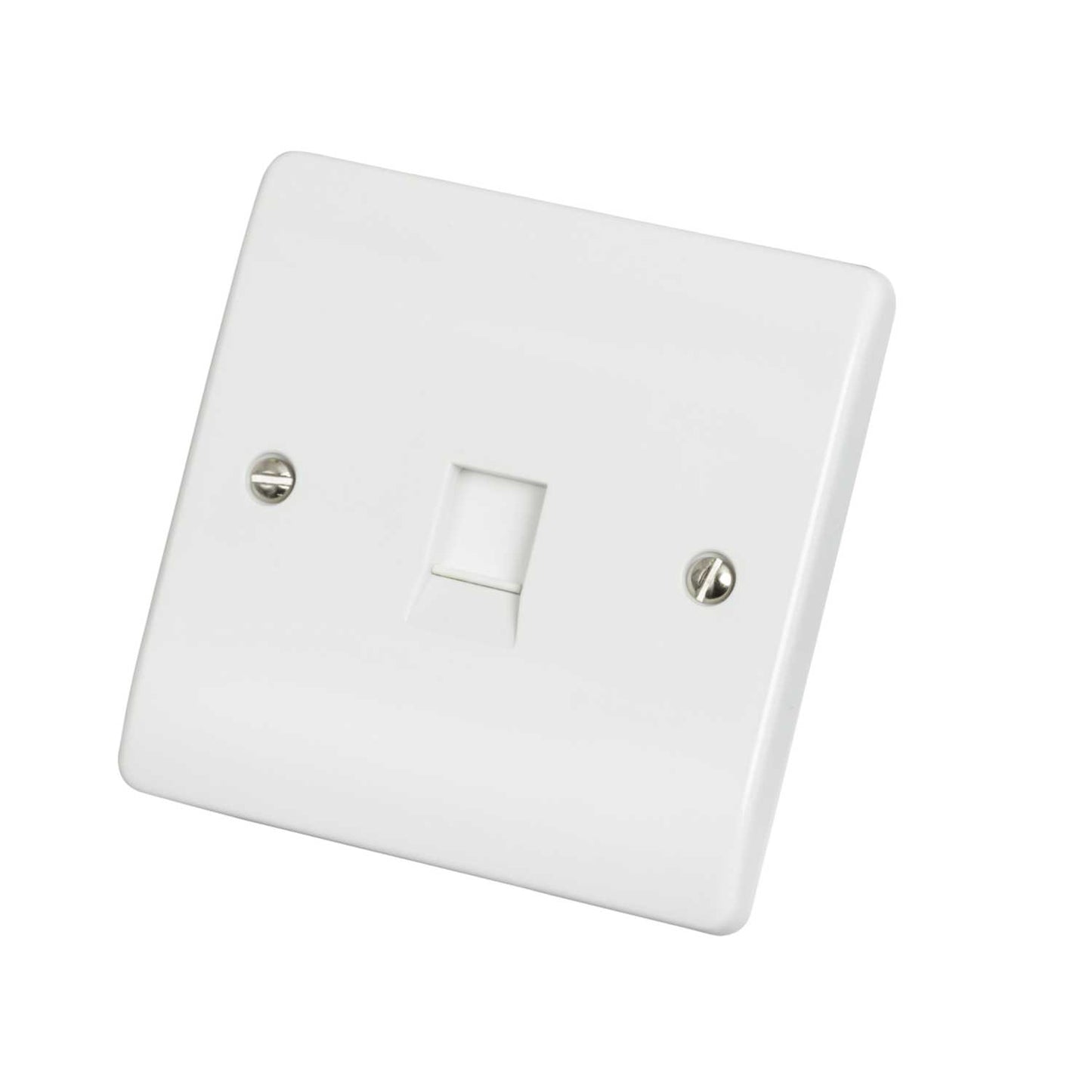 Scolmore Click Curva 1 Gang RJ11 Socket White