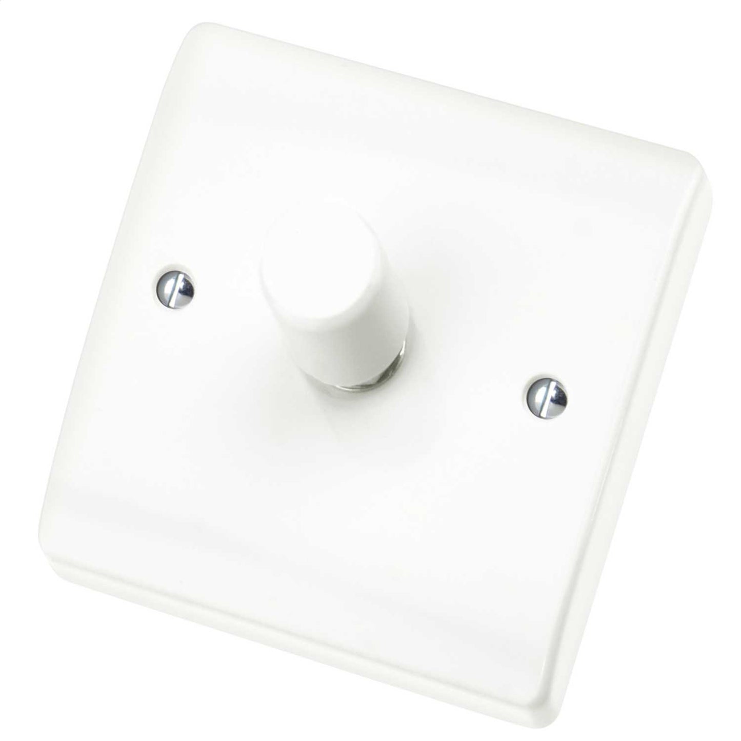 Scolmore Click Curva 250W 1 Gang 2 Way Resistive Inductive Dimmer Switch White