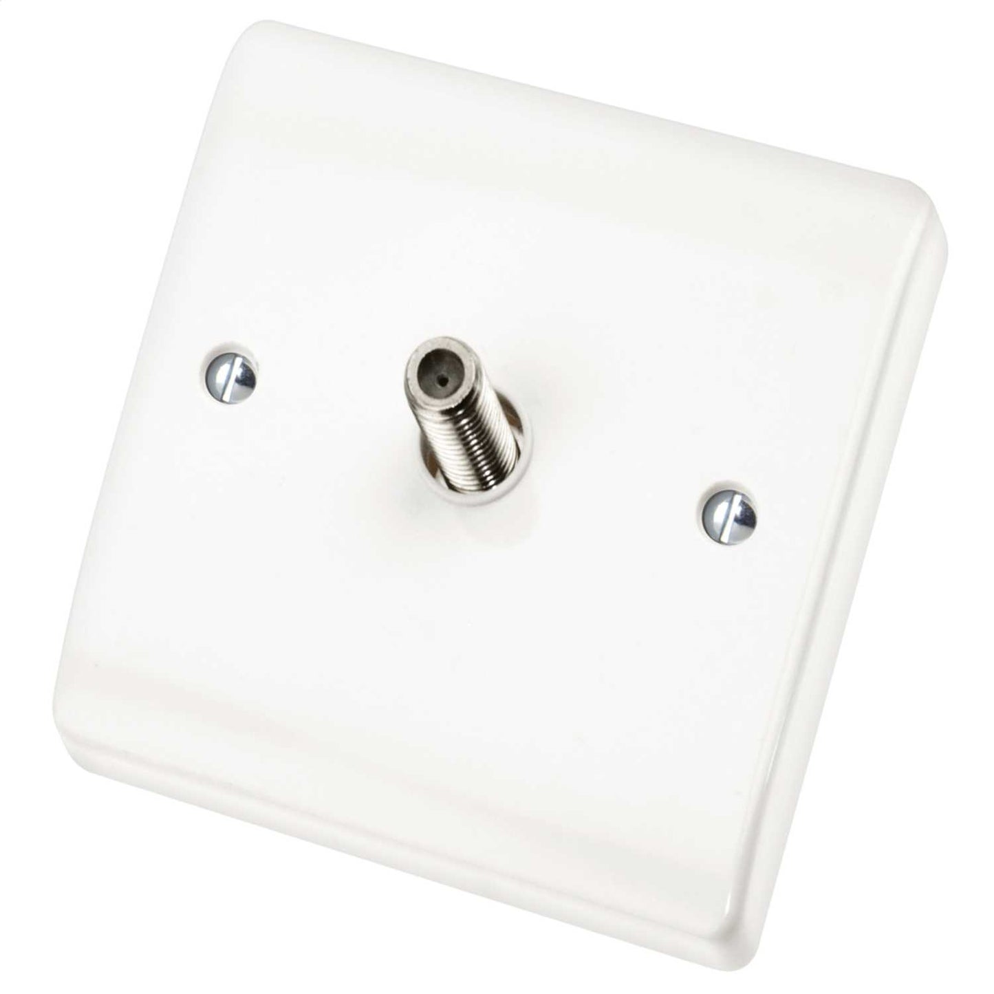 Scolmore Click Curva 1 Gang Non Isolated Satellite Socket White