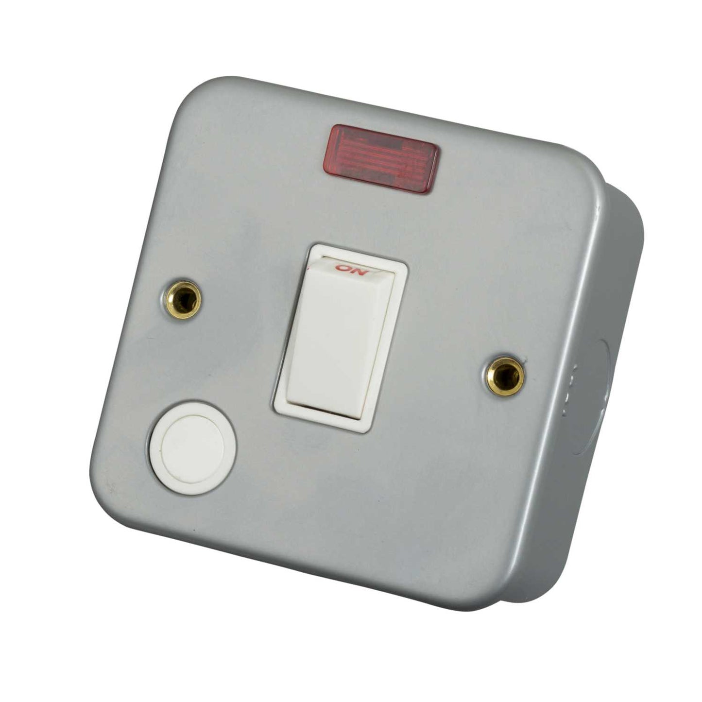 Scolmore Click Essentials 20A DP Switch with Neon Metal Clad