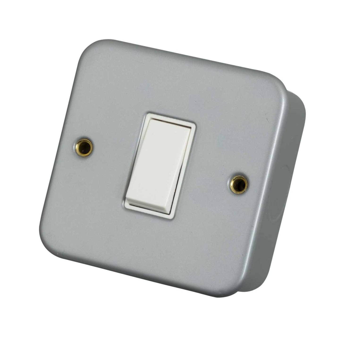 Scolmore Click Essentials 10A 1 Gang Intermediate Light Switch Metal Clad