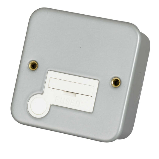 Scolmore Click Essentials 3A Unswitched Fused Spur with Flex Outlet Metal Clad