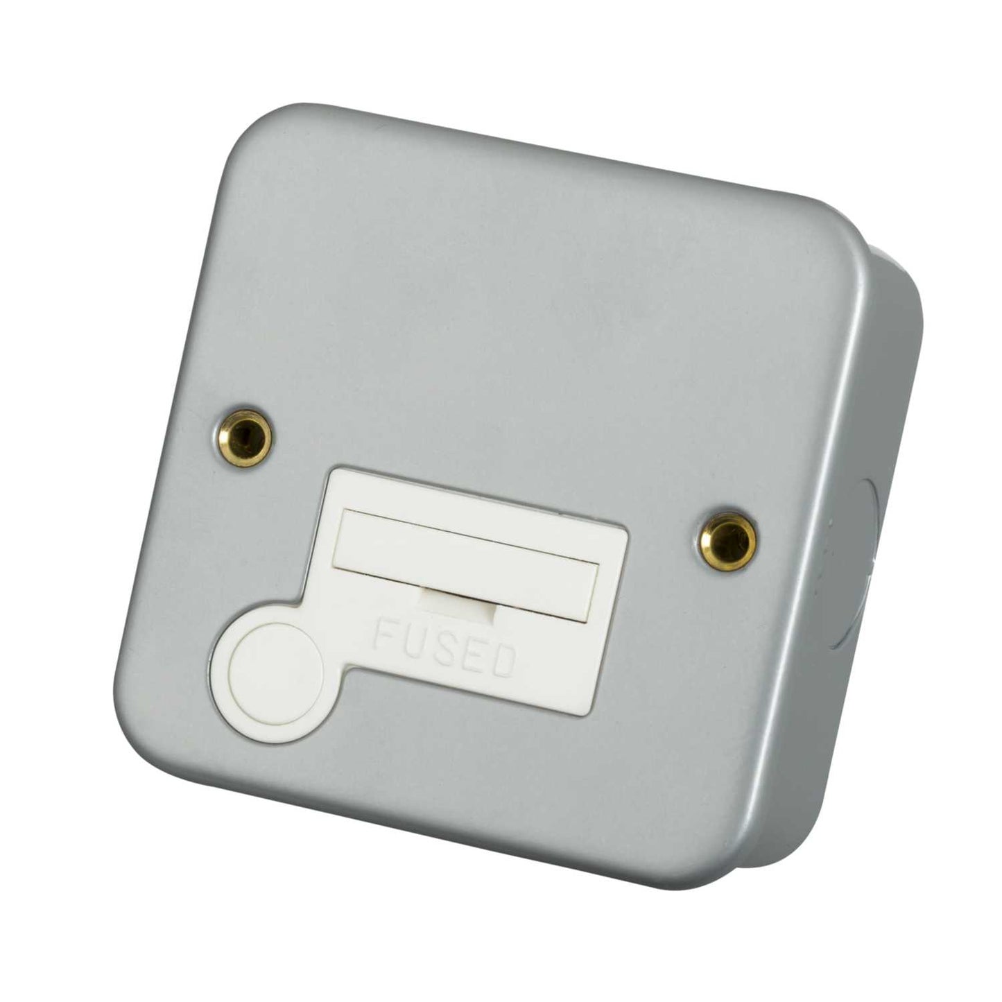 Scolmore Click Essentials 13A Unswitched Fused Spur with Flex Outlet Metal Clad