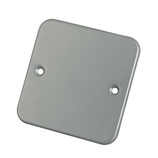 Scolmore Click Essentials 1 Gang Blank Plate Metal Clad