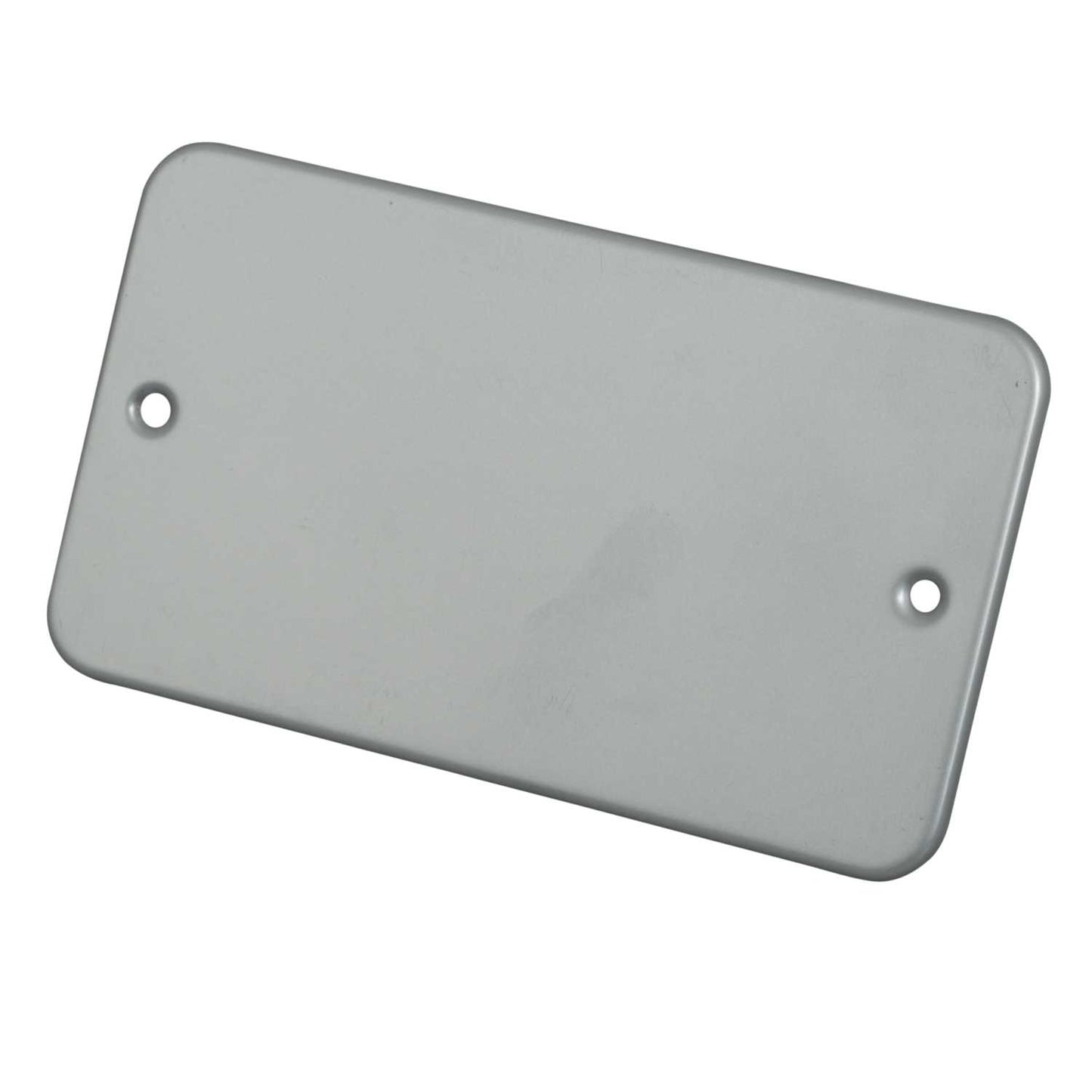 Scolmore Click Essentials 2 Gang Blank Plate Metal Clad