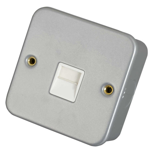 Scolmore Click Essentials 1 Gang Master Telephone Socket Metal Clad