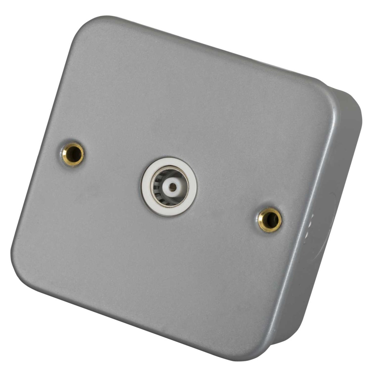 Scolmore Click Essentials 1 Gang Isolated Coaxial Socket Metal Clad
