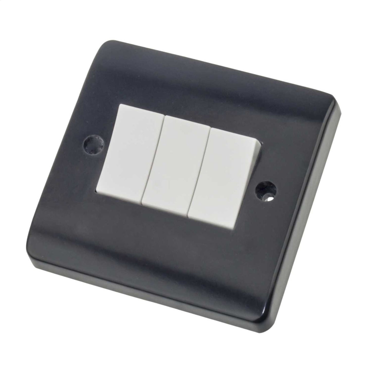 Scolmore Click Part M 10A 3 Gang 2 Way Part M Light Switch White Insert Grey