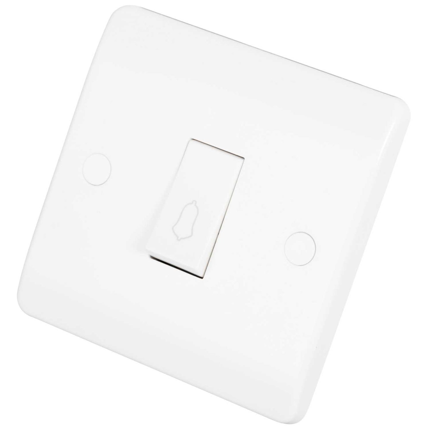 Scolmore Click Mode 10A 1 Gang 1 Way Retractive Switch Marked Bell White