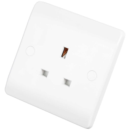 Scolmore Click Mode 13A 1 Gang Unswitched Socket White