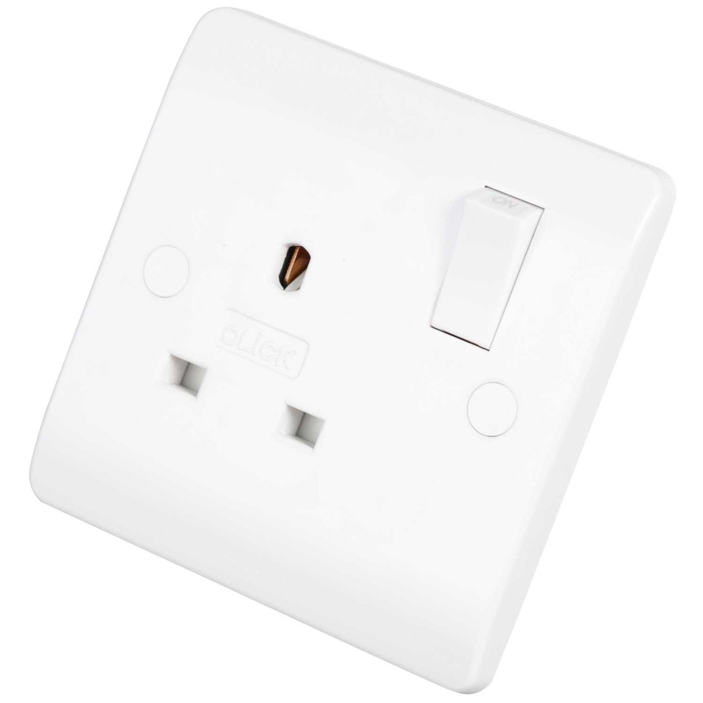 Scolmore Click Mode 13A DP 1 Gang Switched Socket White