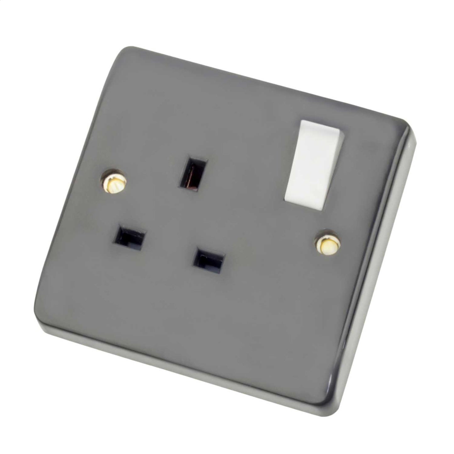 Scolmore Click Part M 13A DP 1 Gang Part M Switched Socket White Insert Grey