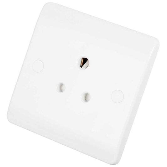 Scolmore Click Mode 5A 1 Gang Unswitched Socket White