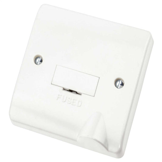 Scolmore Click Mode 13A Unswitched Fused Spur with Flex Outlet White