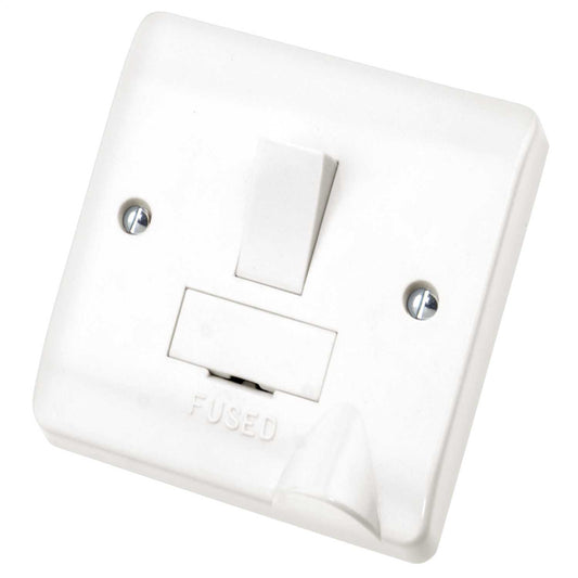 Scolmore Click Mode 13A DP Switched Fused Spur with Flex Outlet White