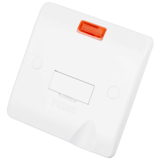 Scolmore Click Mode 13A Unswitched Fused Spur with Neon and Flex Outlet White