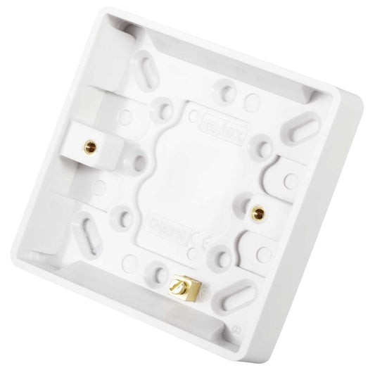 Scolmore Click Mode 1 Gang 16mm Pattress Back Box White
