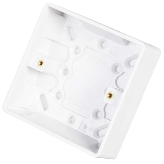 Scolmore Click Mode 1 Gang 25mm Pattress Back Box White