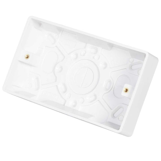 Scolmore Click Mode 2 Gang 25mm Pattress Back Box White