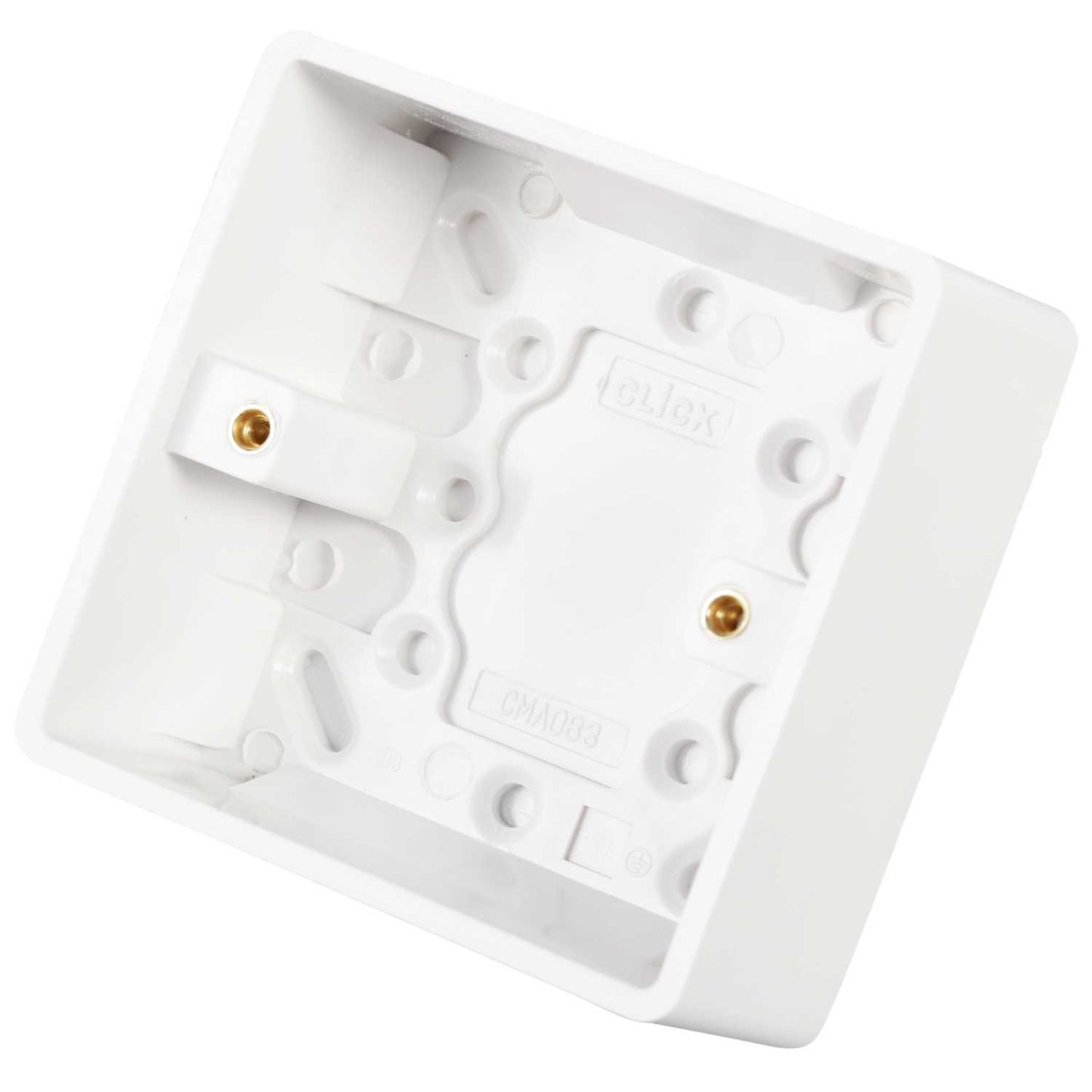 Scolmore Click Mode 1 Gang 35mm Pattress Back Box White