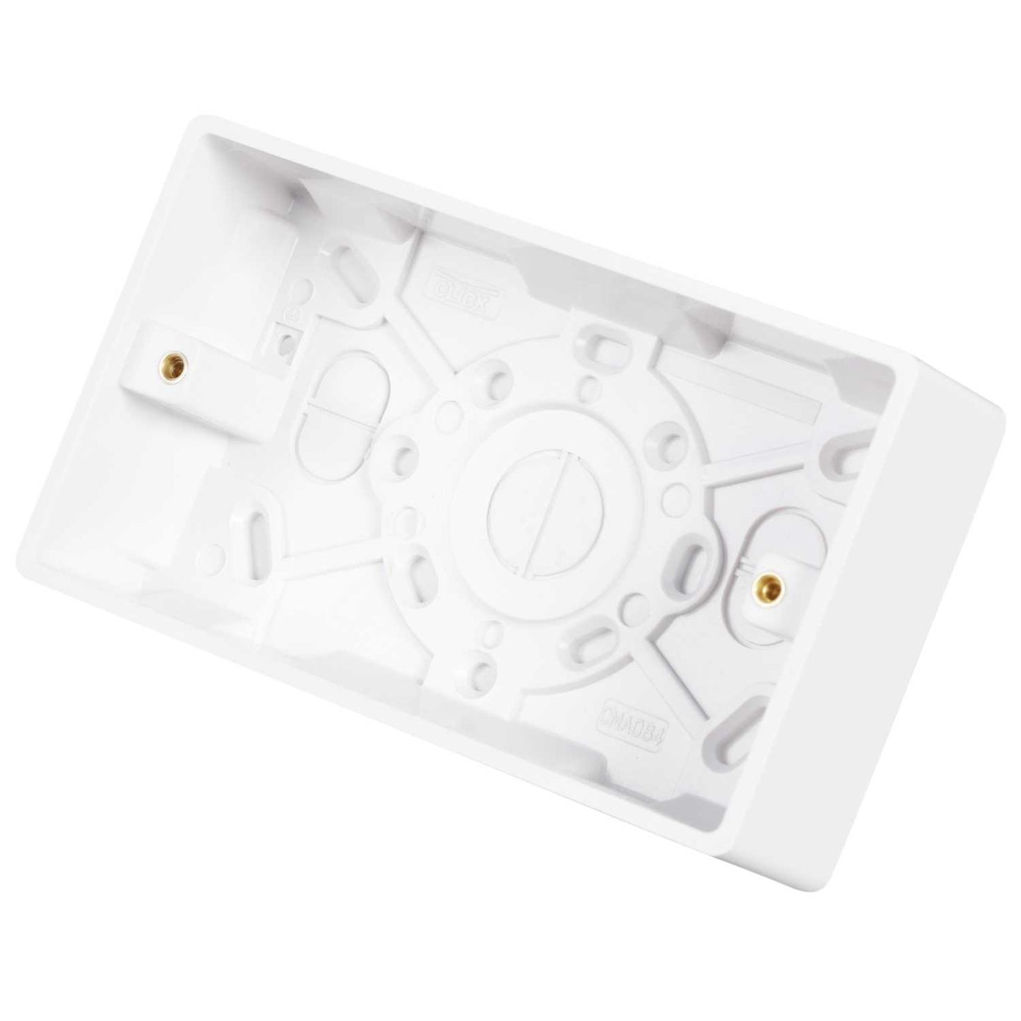 Scolmore Click Mode 2 Gang 35mm Pattress Back Box White