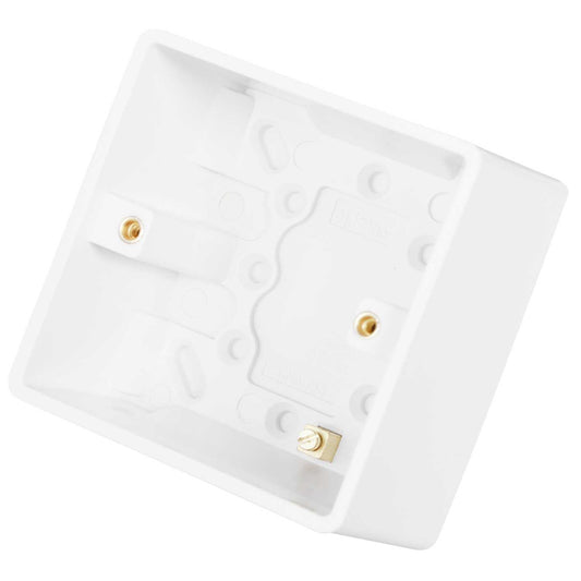 Scolmore Click Mode 1 Gang 47mm Pattress Back Box White