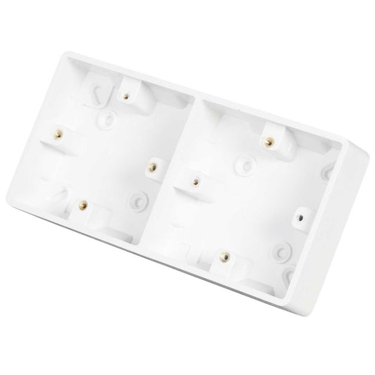 Scolmore Click Mode 29mm Dual Pattress Back Box White