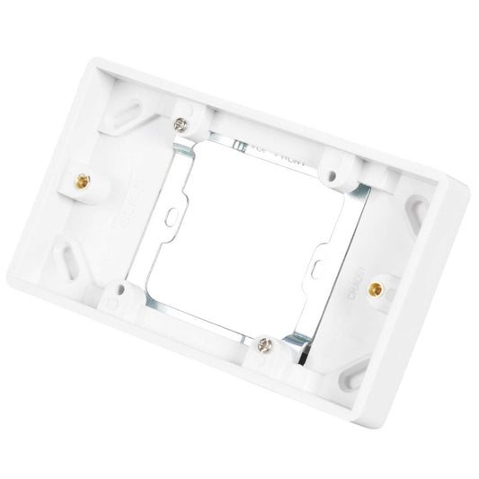 Scolmore Click Mode 1 to 2 Gang Converter Back Box 16mm White