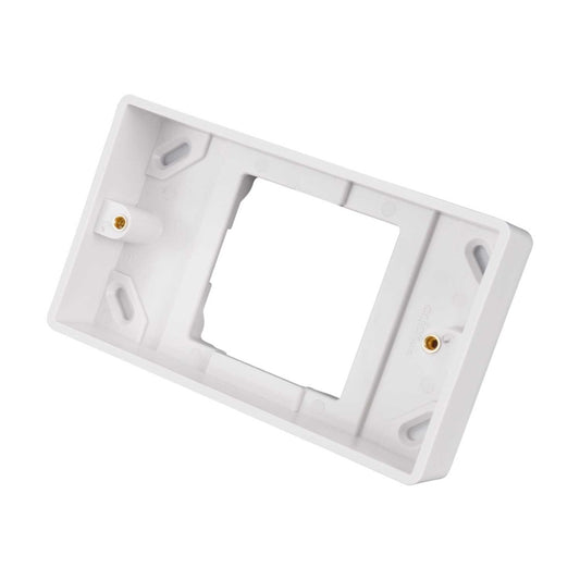 Scolmore Click Mode 1 to 2 Gang Converter Back Box 25mm White