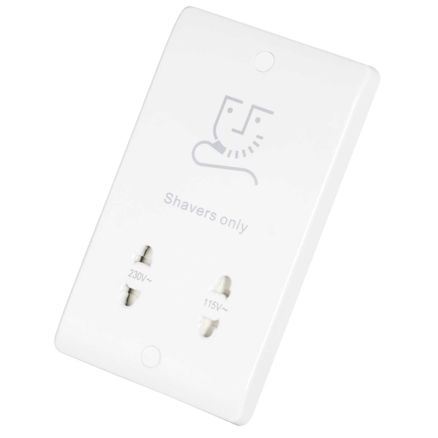 Scolmore Click Mode 115 / 230V Dual Voltage Shaver Socket White