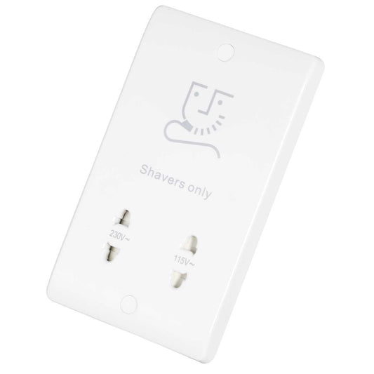 Scolmore Click Mode 115 / 230V Dual Voltage Shaver Socket White