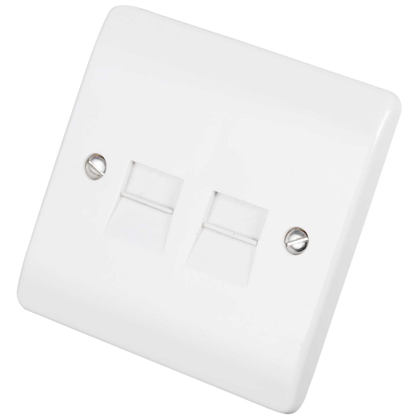 Scolmore Click Mode 2 Gang Master Telephone Socket White