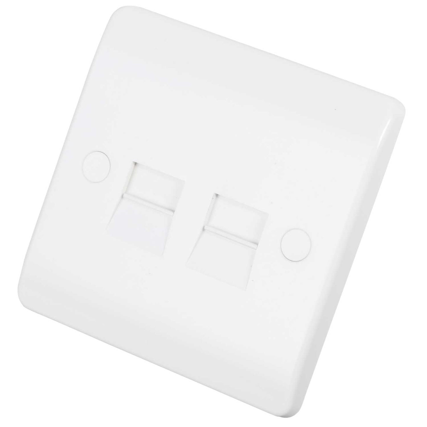 Scolmore Click Mode 2 Gang Secondary Telephone Socket White